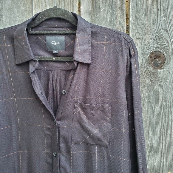 Rails Rayon Metallic Windowpane Top - Picture 3 of 7